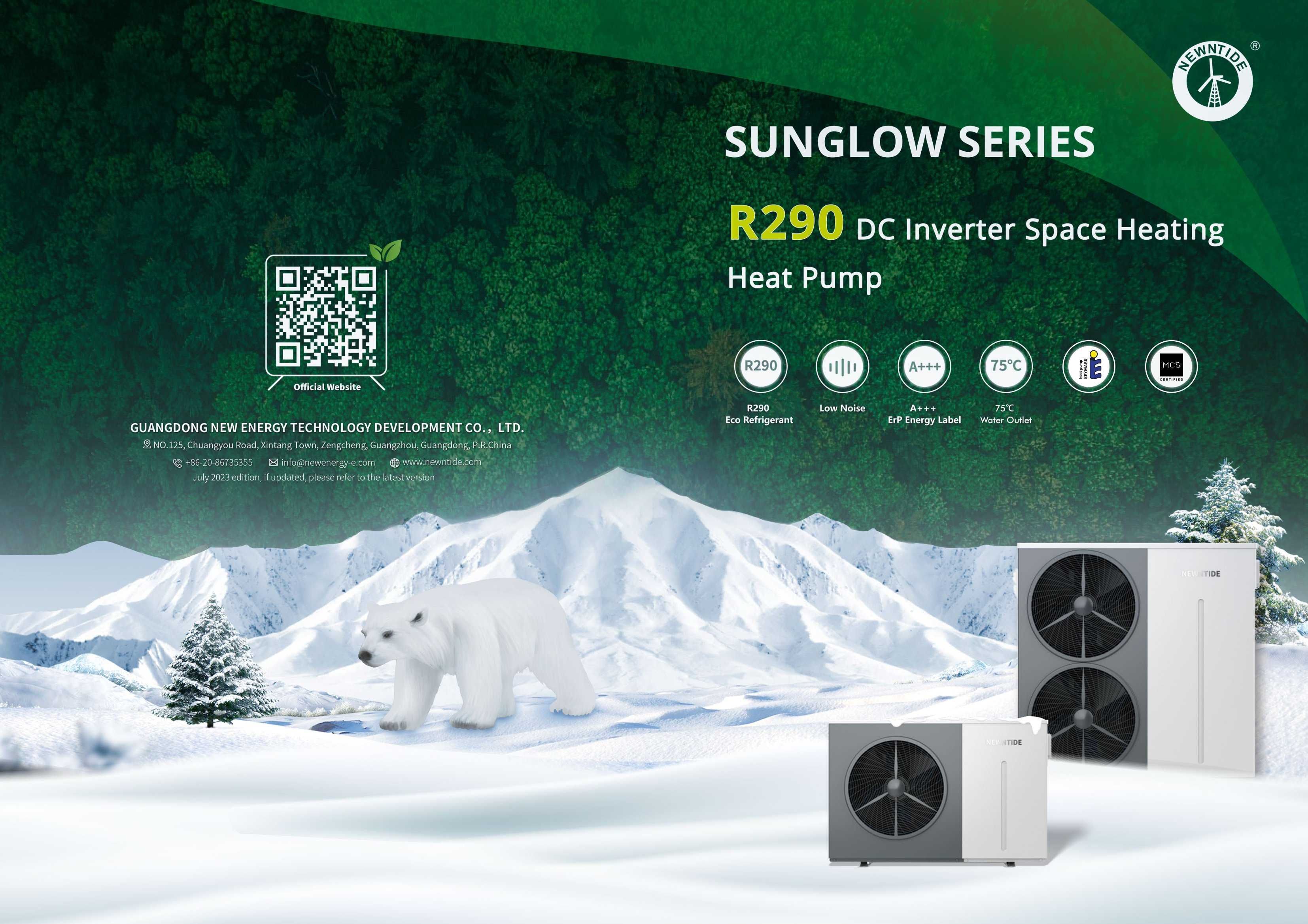 BRUTTO R290 Pompa ciepła Newntide Sunglow 6kW propan monoblok