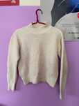 Elegancki sweter vintage pudrowy róż aesthetic