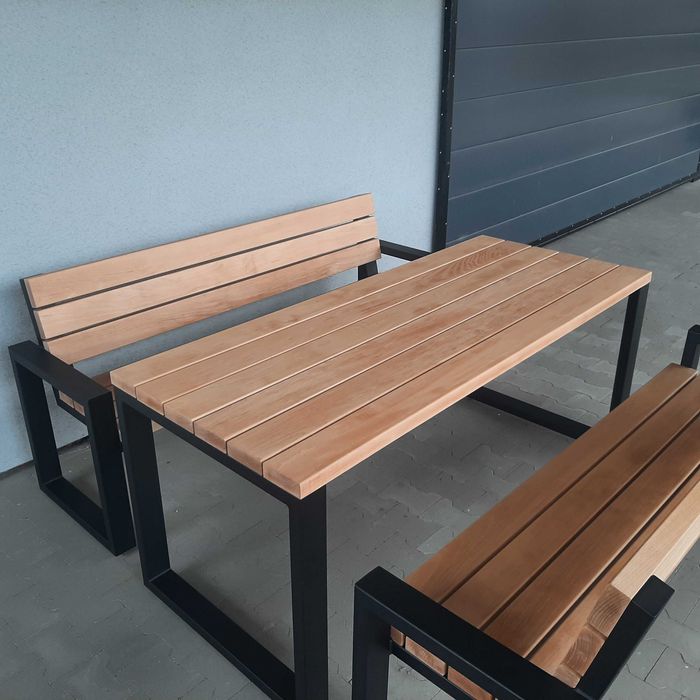 Bukowe Meble Ogrodowe Wypoczynkowe/ Na taras Loft