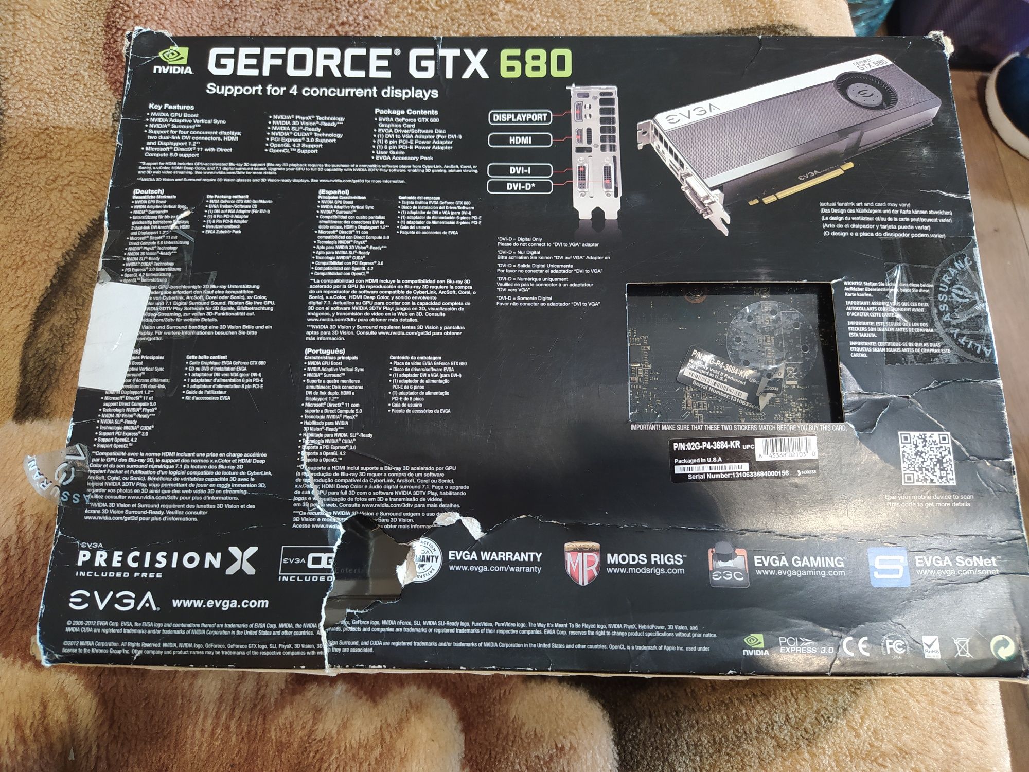 Видеокарта EVGA Geforce gtx 680