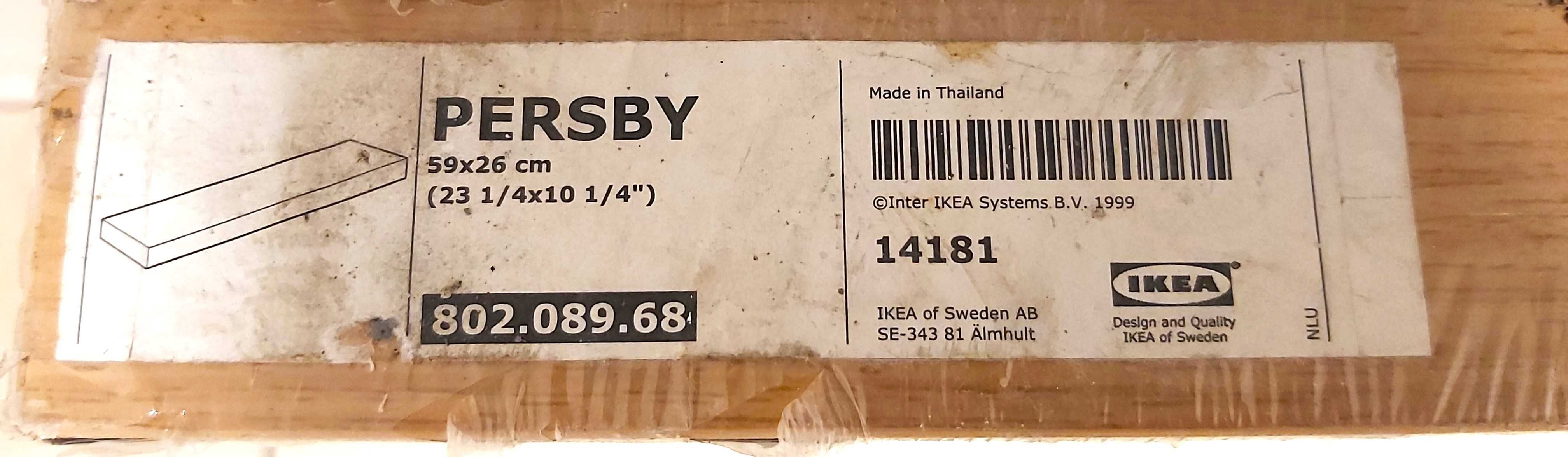 IKEA PERSBY drewniana półka NOWA !  ZAFOLIOWANA 59 na 26 cm