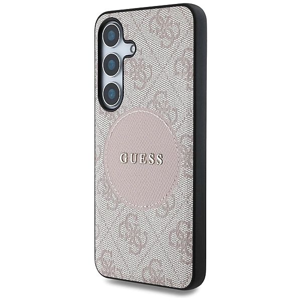 Etui Guess 4G Round Patch Classic Logo MagSafe do Samsung Galaxy S25 P