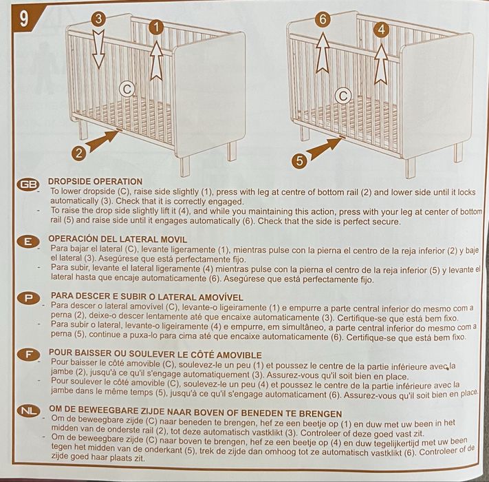 Cama grades bebé - branco mate