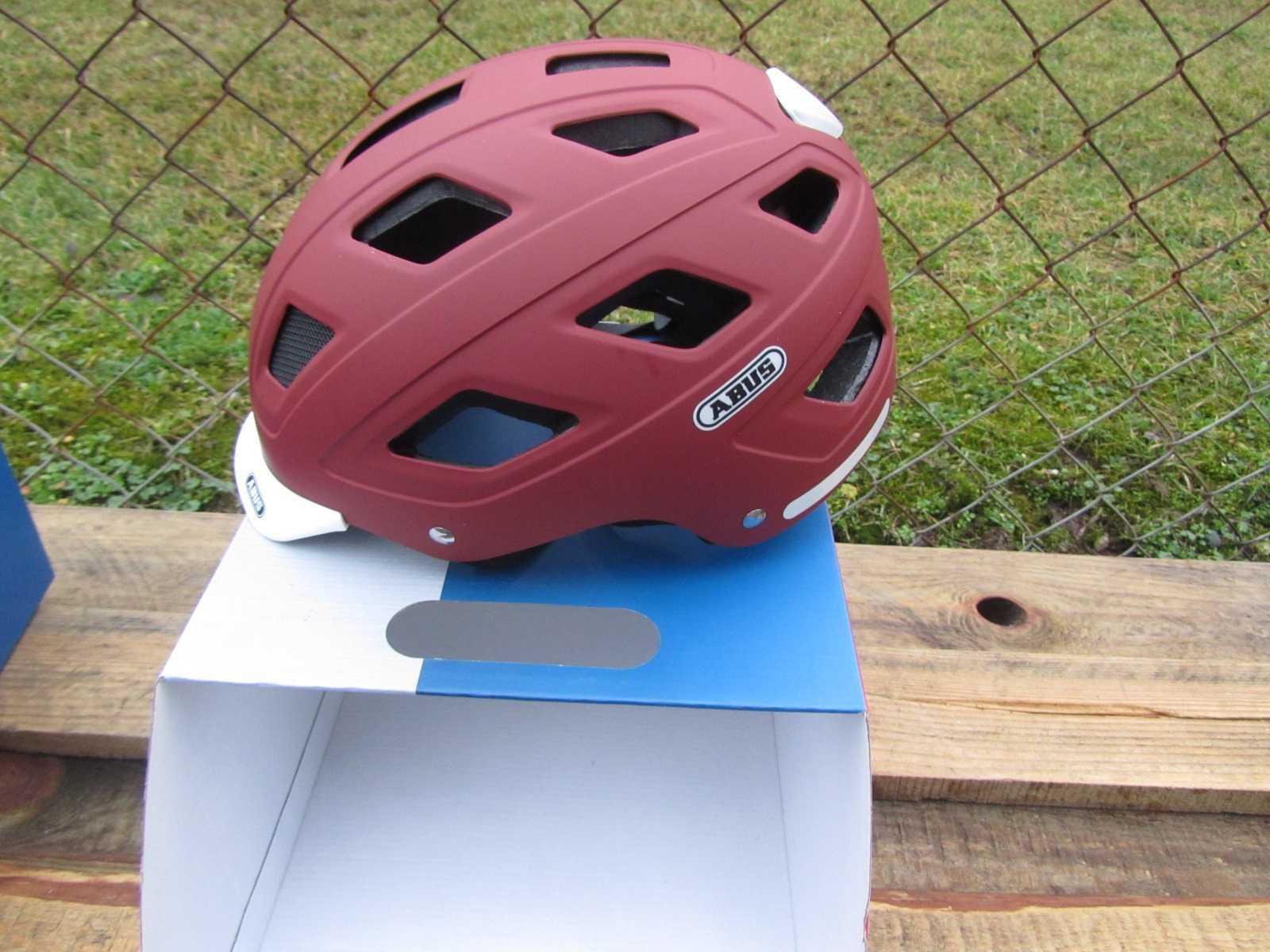 Kask Rowerowy Abus Hyban Marsala Red 58 - 63 L " Led