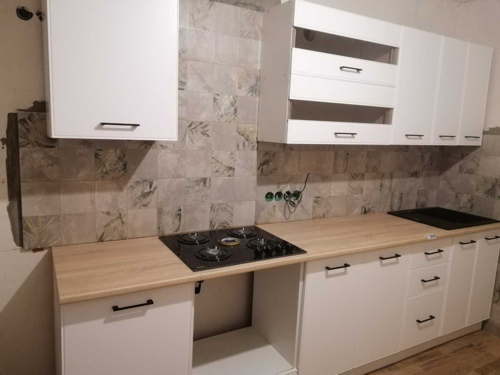Нова Набірна кухня Безкоштовний проєкт фарбовані фасади пряма кутова