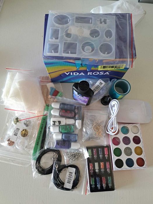 zestaw UV1 do robienia biżuterii z żywicy UV lampa UV formy żywica UV