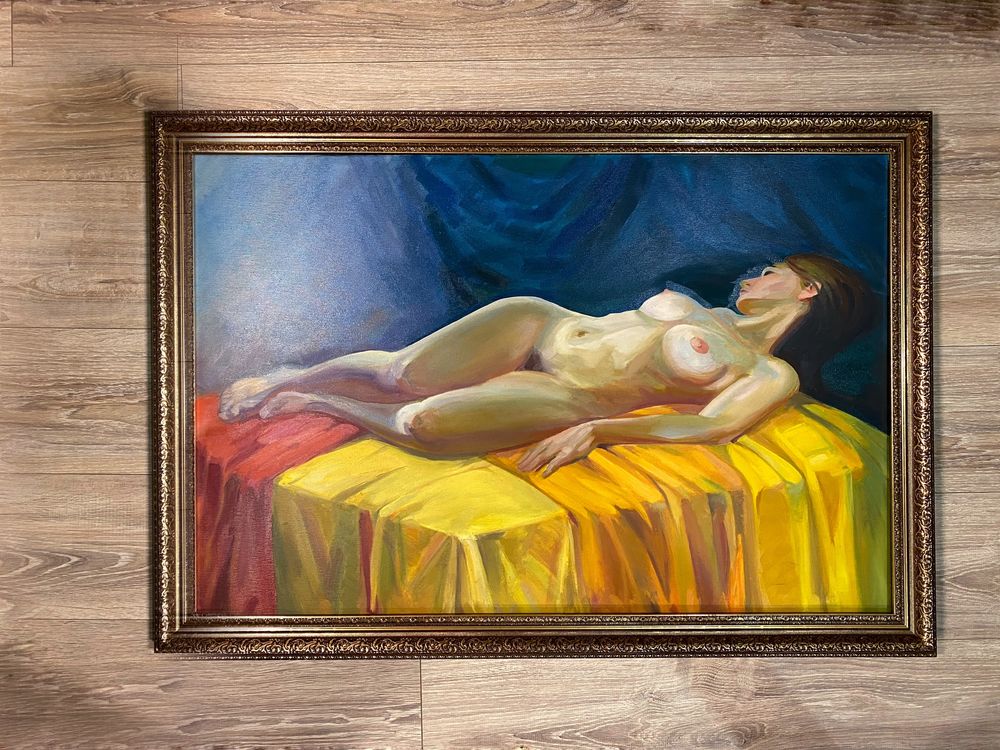 Картина на подарунок з оголению жінкою подарунок масляний живопис