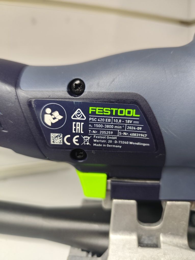 09.2024й рік Festool PSC 420 EB акумуляторний безщітковий Лобзик Фесту