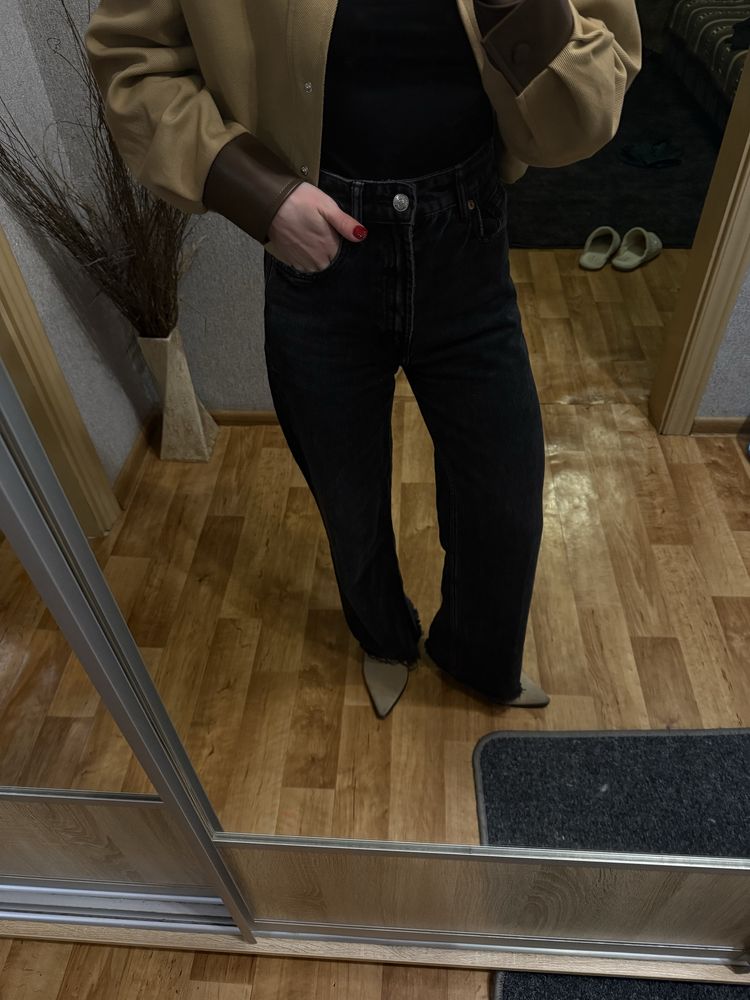 Джинси zara 32 чорні  для росту 159/165