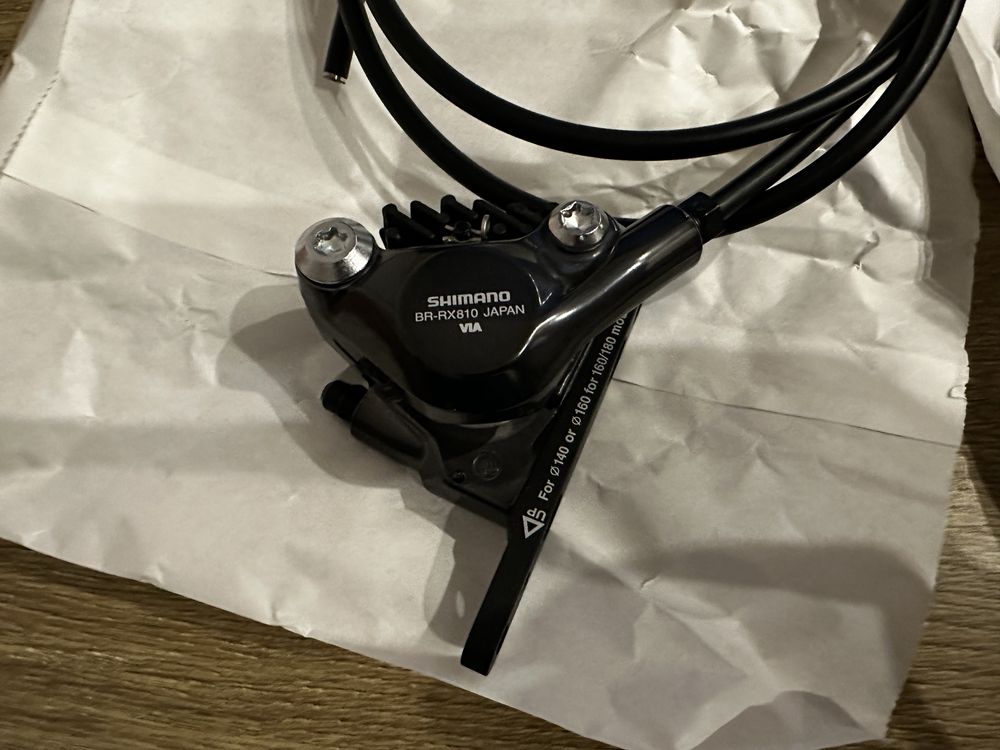 Dźwignia hamulca tarczowego lewa GRX BL RX810 + zacisk BR-RX810 komple