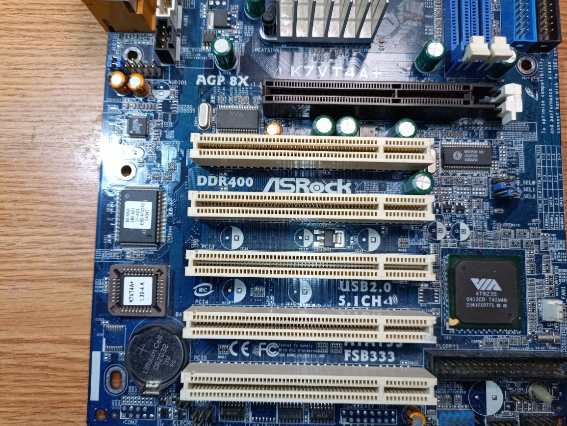 Материнская плата asrock k7vt4a+ рабочая