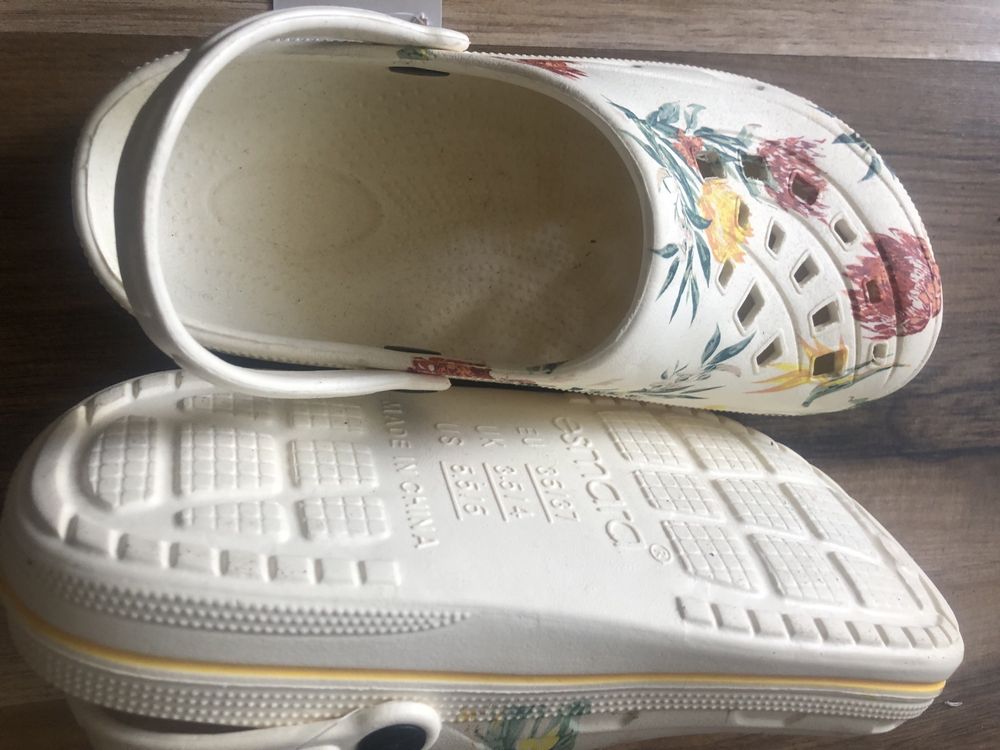 Buty ala Crocsy 37 nowe w kwiaty/ ogrodowe
