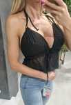 Czarny Top La Manuel NOWY