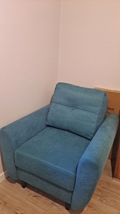 Fotel turkusowy nowy