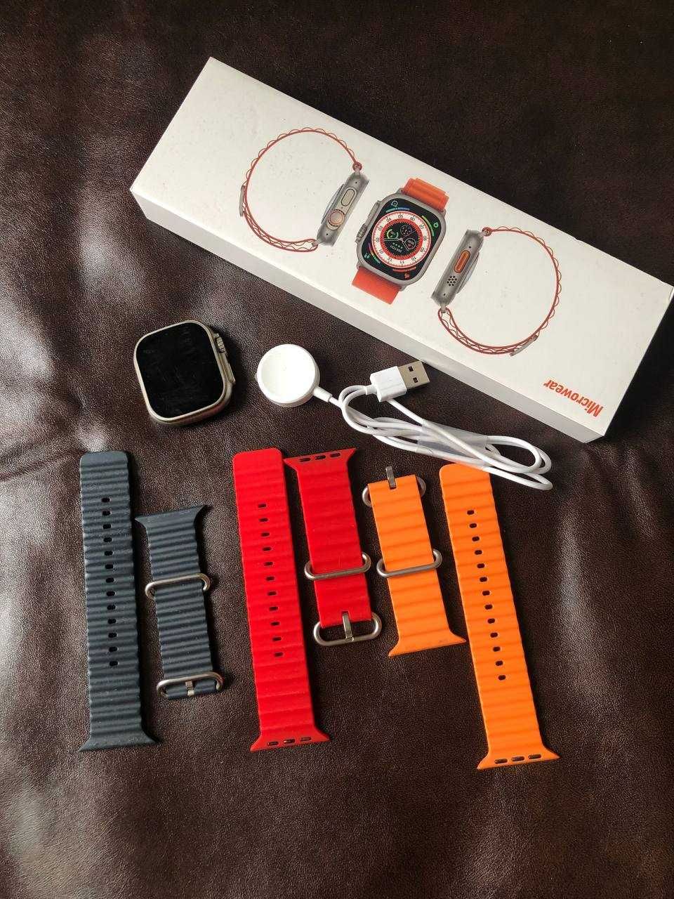 Смарт часы  Ultra Apple Watch + 3 ремешка