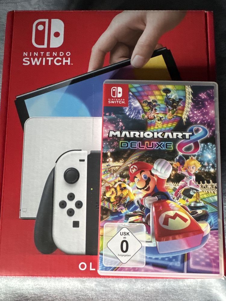 Nintendo switch oled + mariokart 8 delux