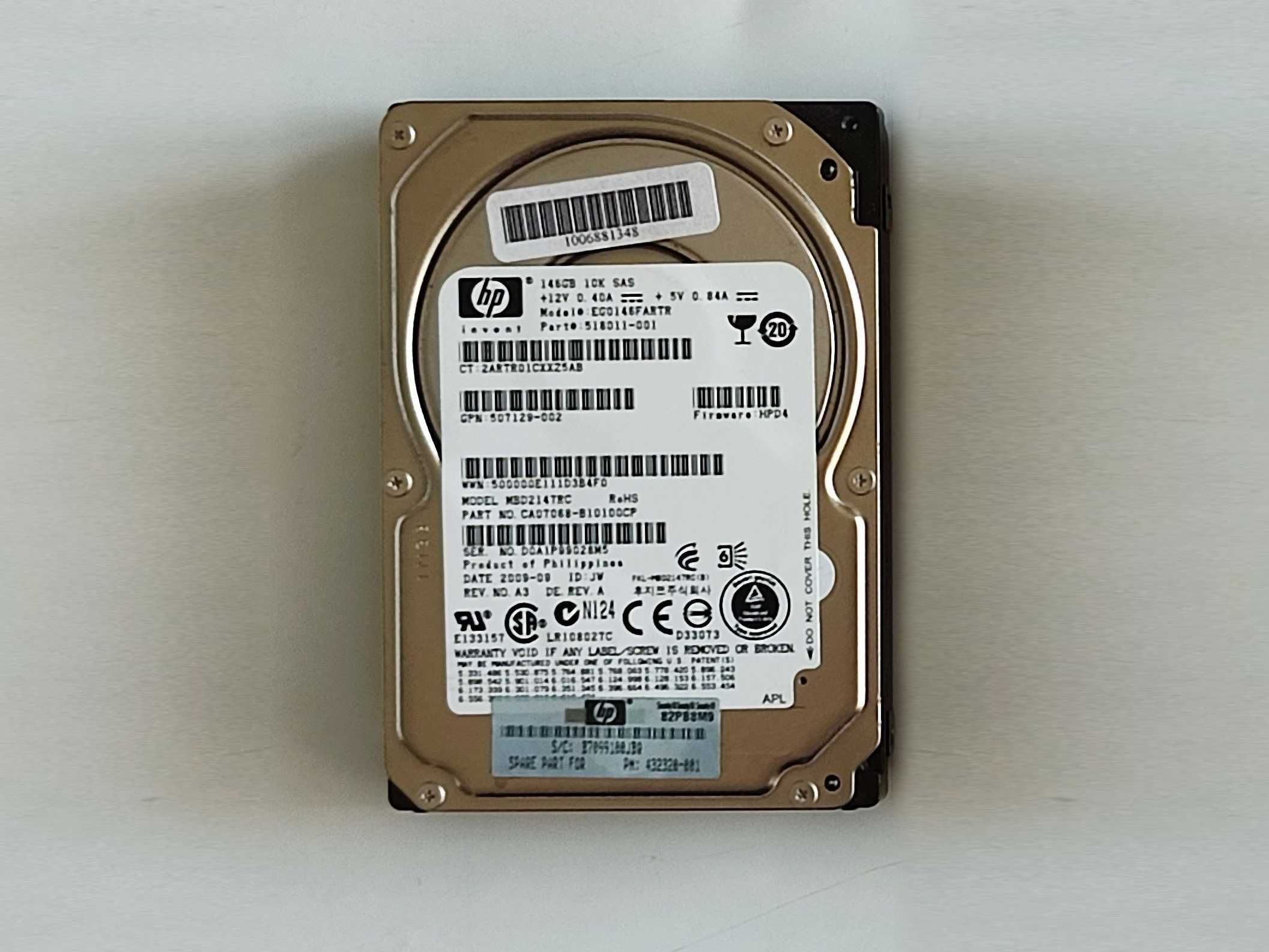 HDD HP 2.5" 10K SAS 146 Gb