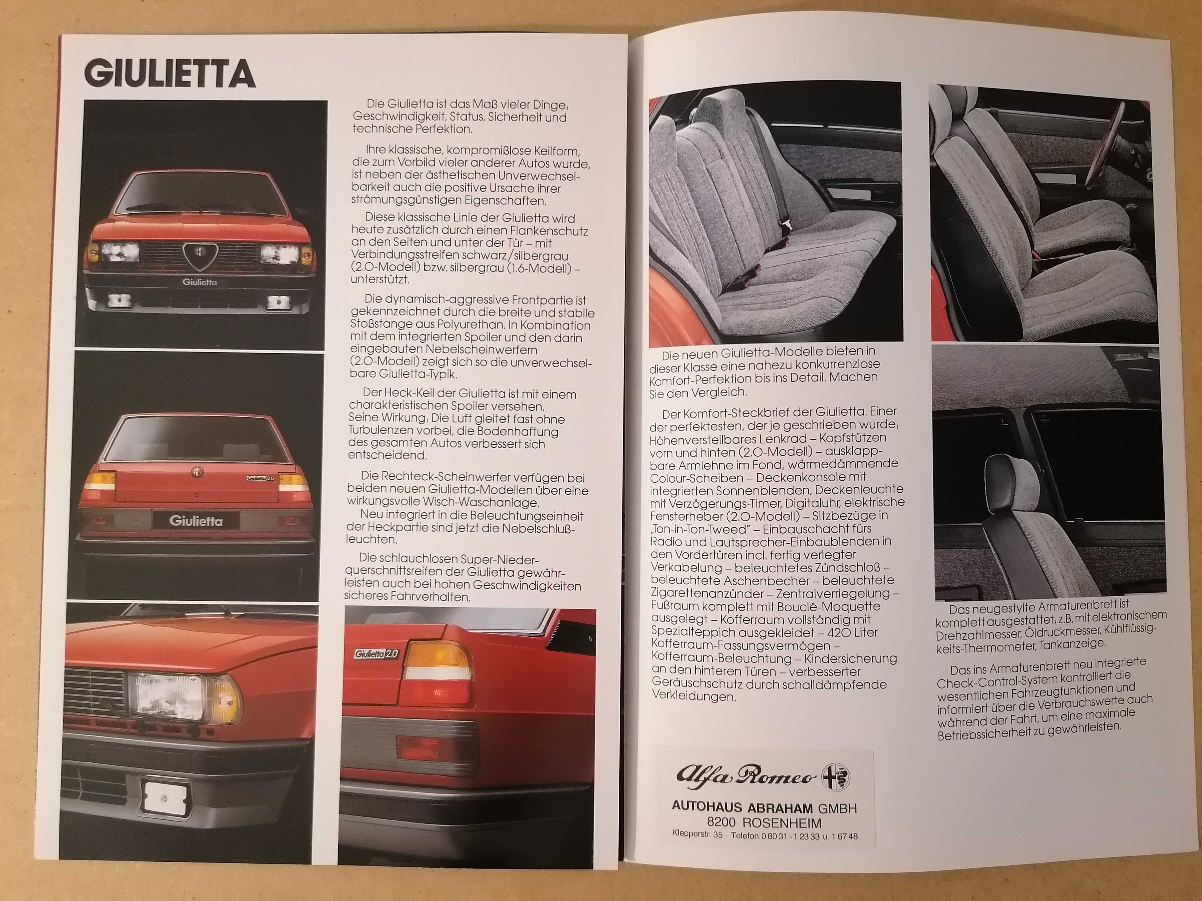 Prospekt Alfa Romeo Giulietta