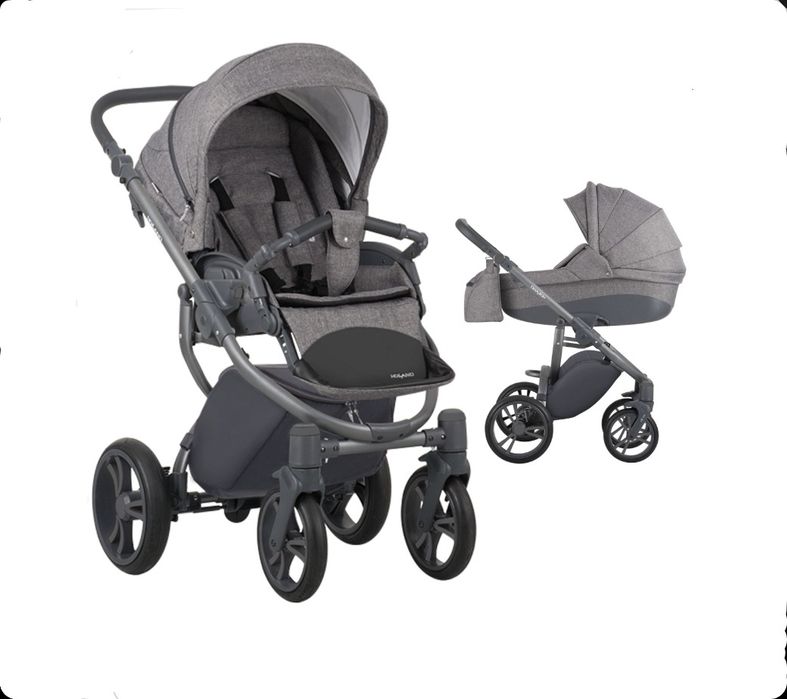 Bebetto Holland 2 w 1 Wózek dziecięcy gondola + spacerówka adaptery
