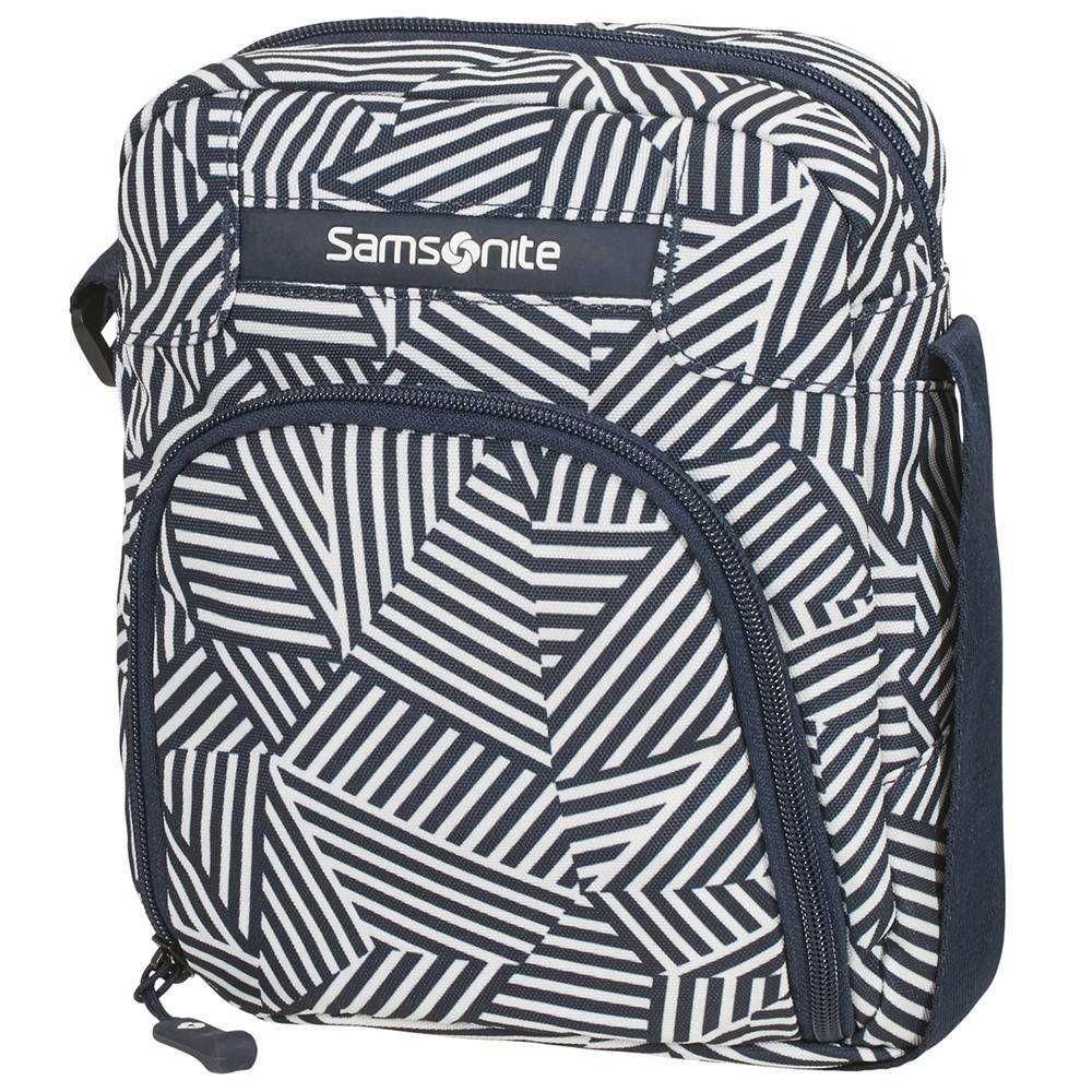 SAMSONITE  - torba raportówka Rewind Crossover - navy blue stripes