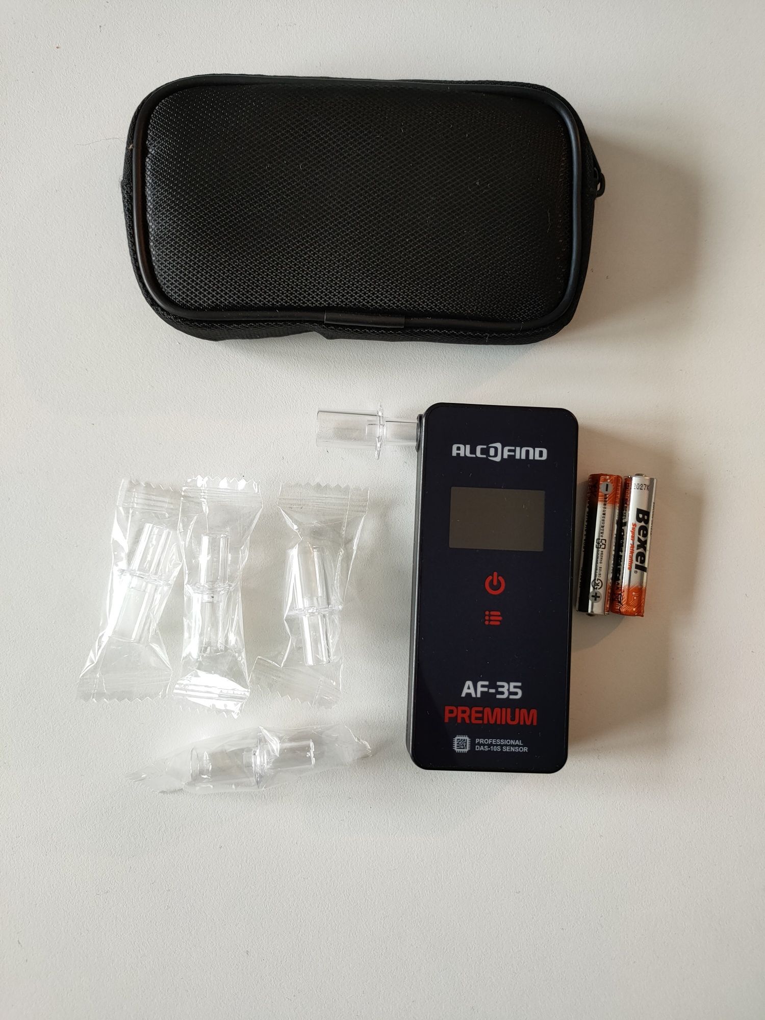 Alkomat AF-35 Premium elektrochemiczny po kalibracji z ustnikami