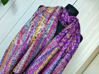 Pashmina duży dwustronny piękny szal wzór paisley