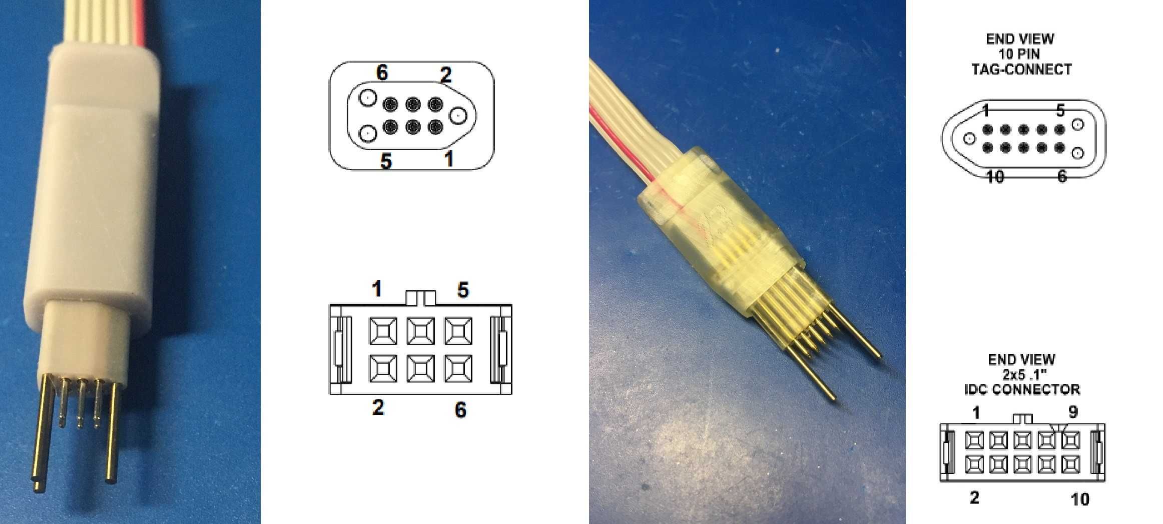 кабель программирования tag connect 10 или 6 pin stm32 pogo pin st-lin