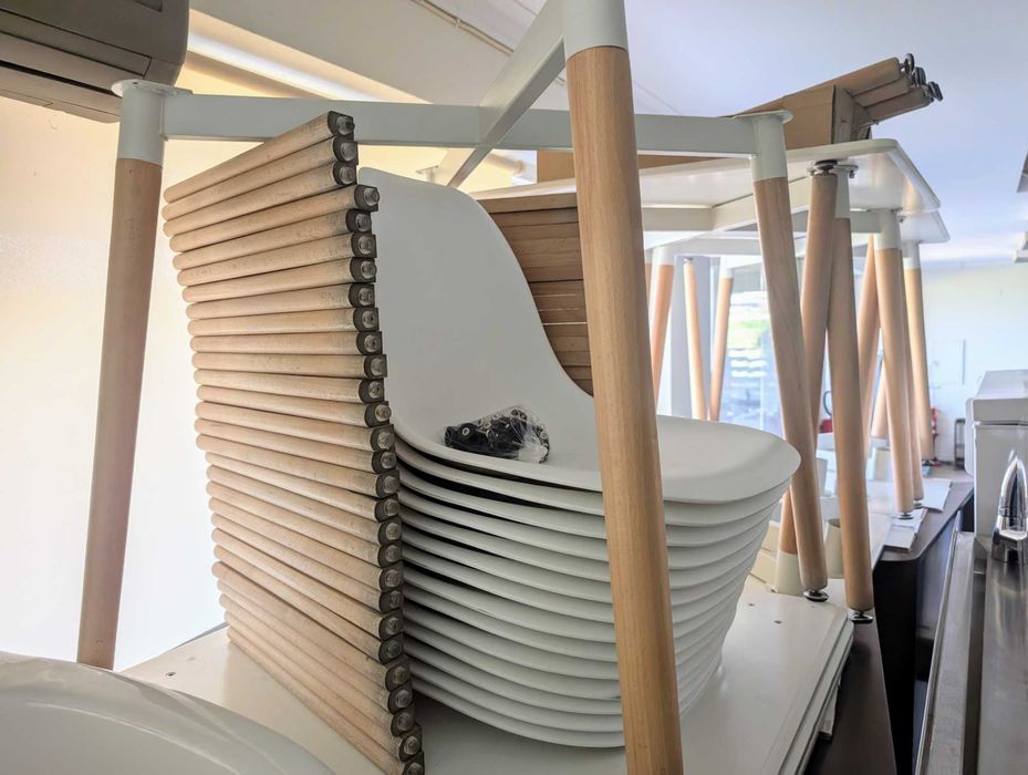 Mesas Brancas 80x80 cm