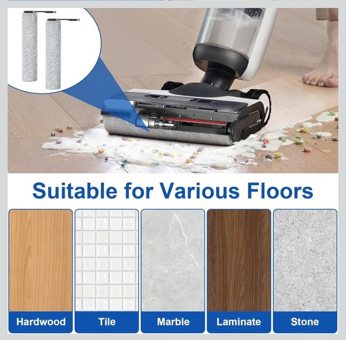 Fixbetter Rolka szczotki filtr HEPA do odkurzacza Tineco FLOOR ONE S7