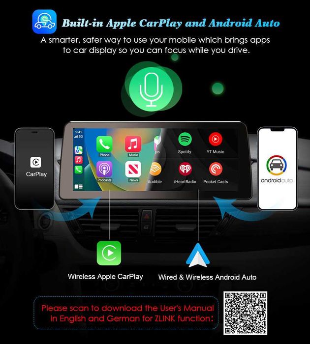 Auto-rádio 10.25" 12.3" Android 14 BMW X1 E84 CIC 2009 a 2015