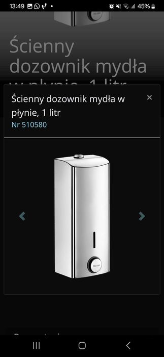 Ścienny dozownik mydła Delabie