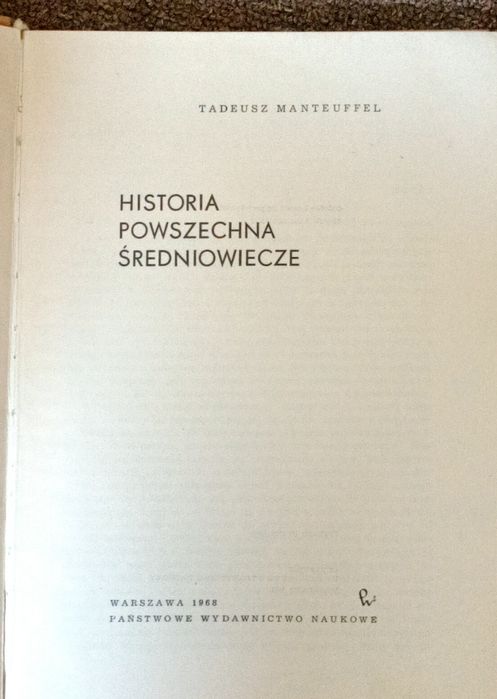tadeusz manteuffel historia powszechna średniowiecze