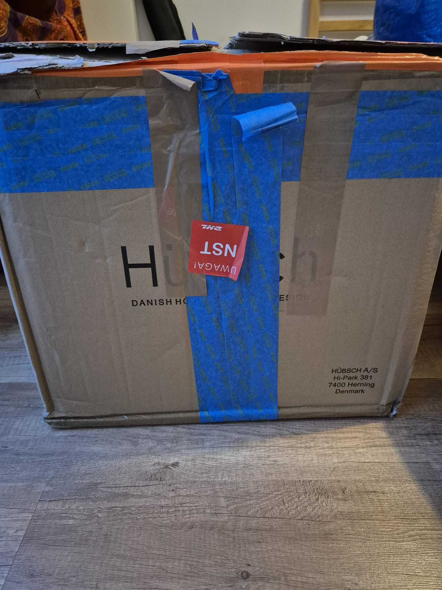 Lampa wisząca szklana ryflowana Hubsch