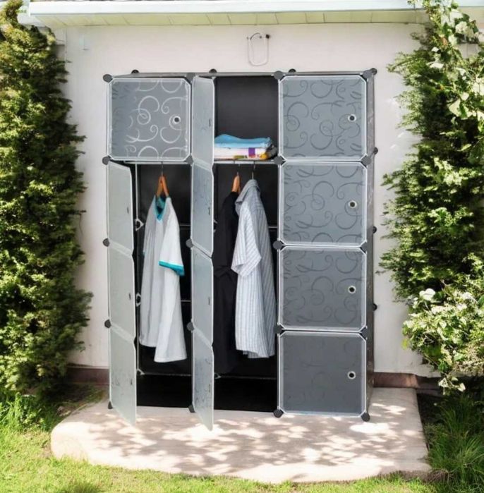 Модульна шафа розкладна з пластику компактний шкаф