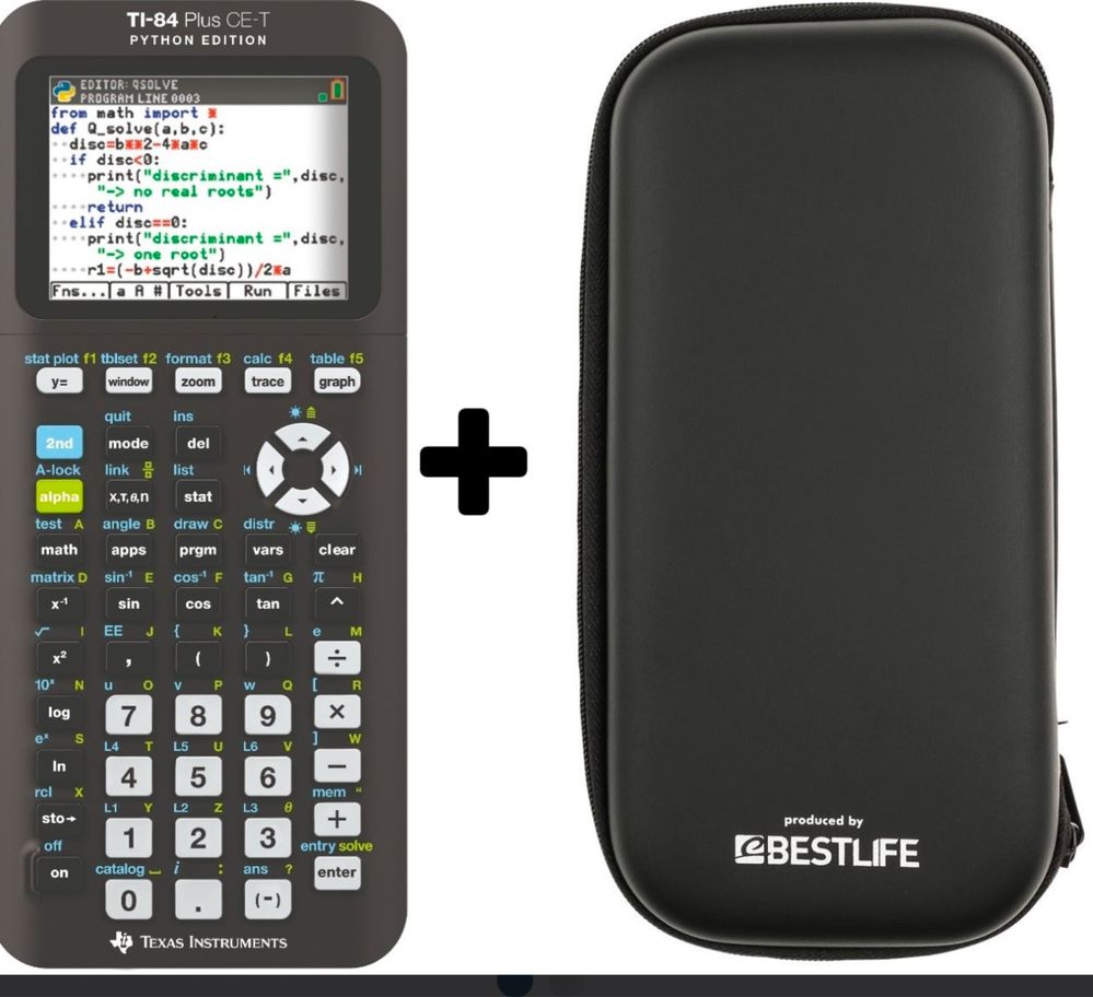 Kalkulator TI-84 PLUS CE-T PYTHON EDITION + Futerał ochtonny