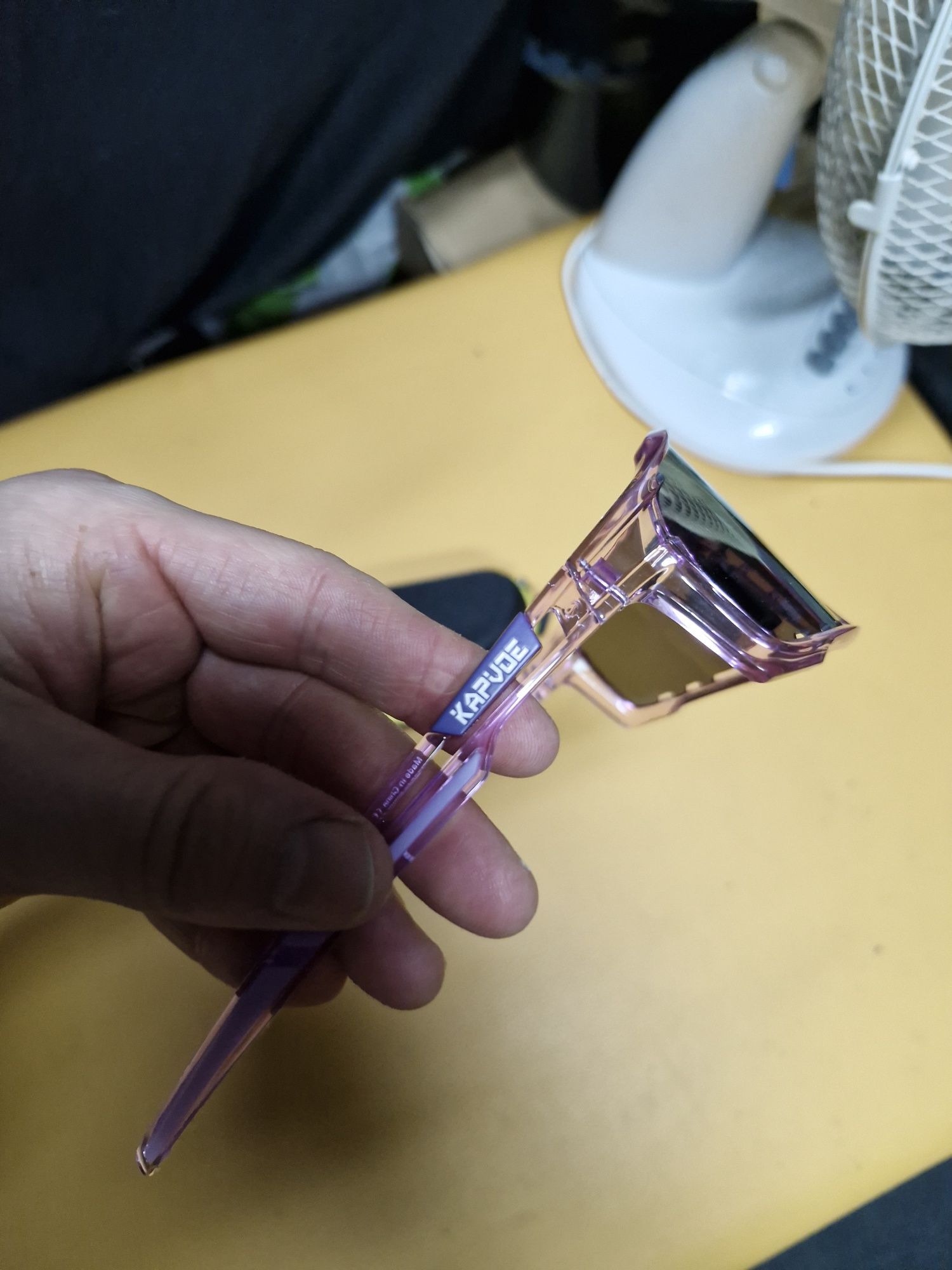 Piękne nowe różowo fioletowe okulary kolarskie Kapvoe UV400 30g