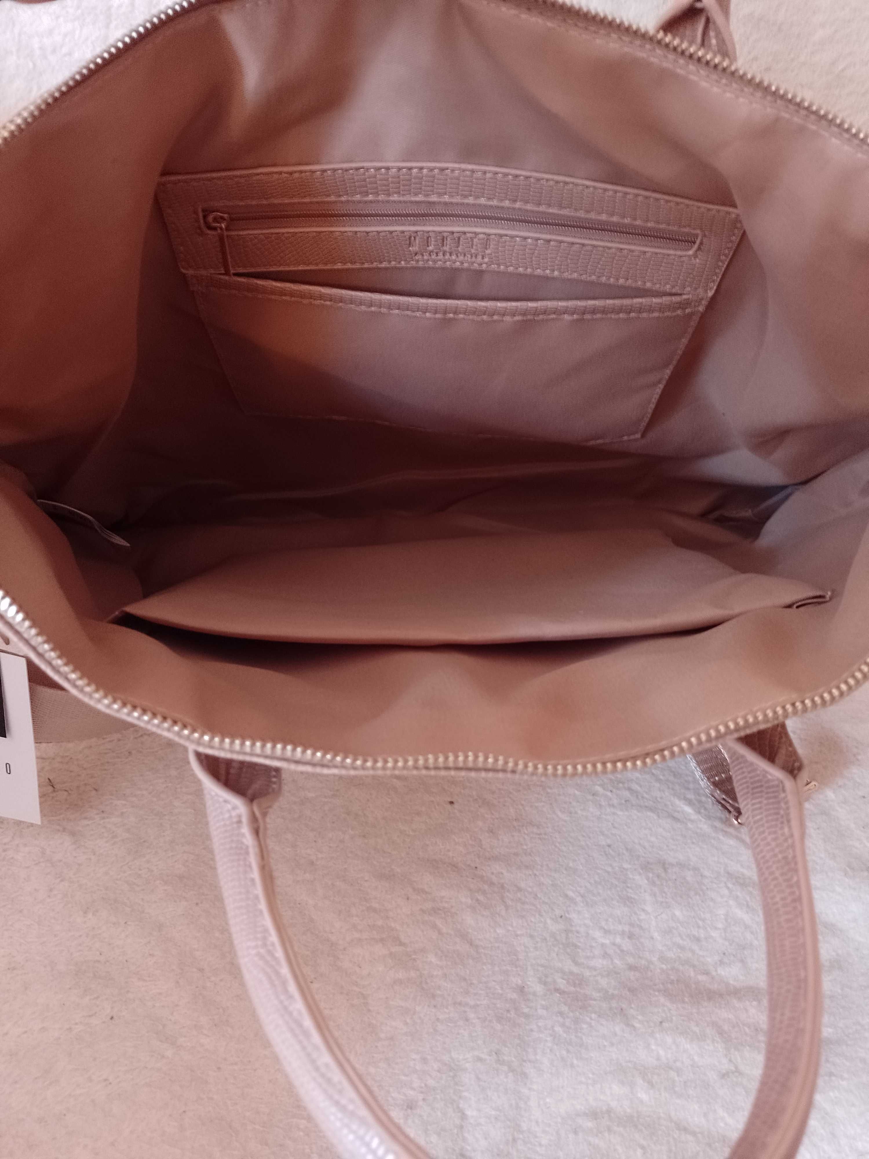 Mohito/ Beżowa teczka Biznesowa, torba na laptopa "15/ NOWA