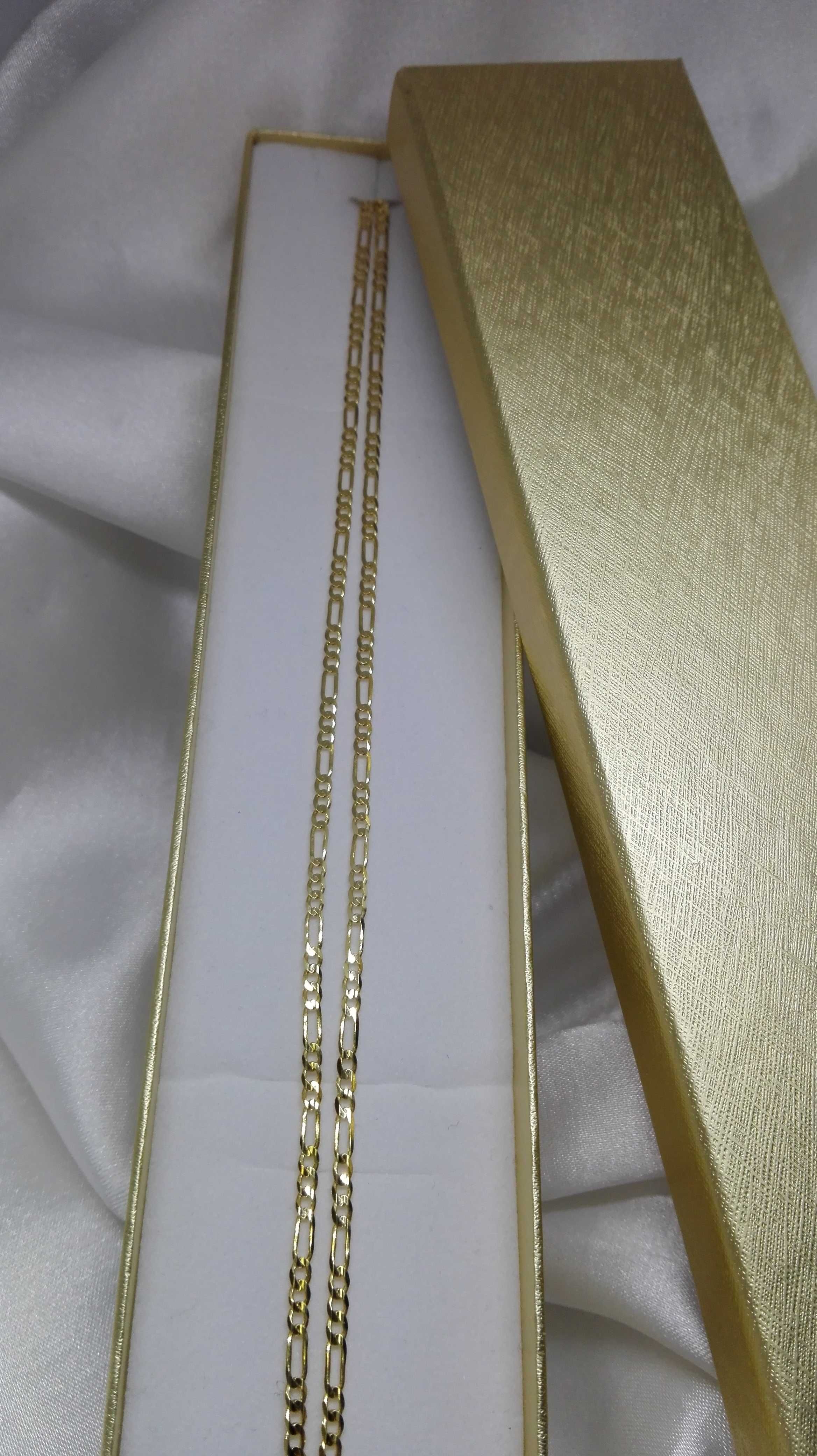 Złoty łańcuszek, złoto 585 55 cm