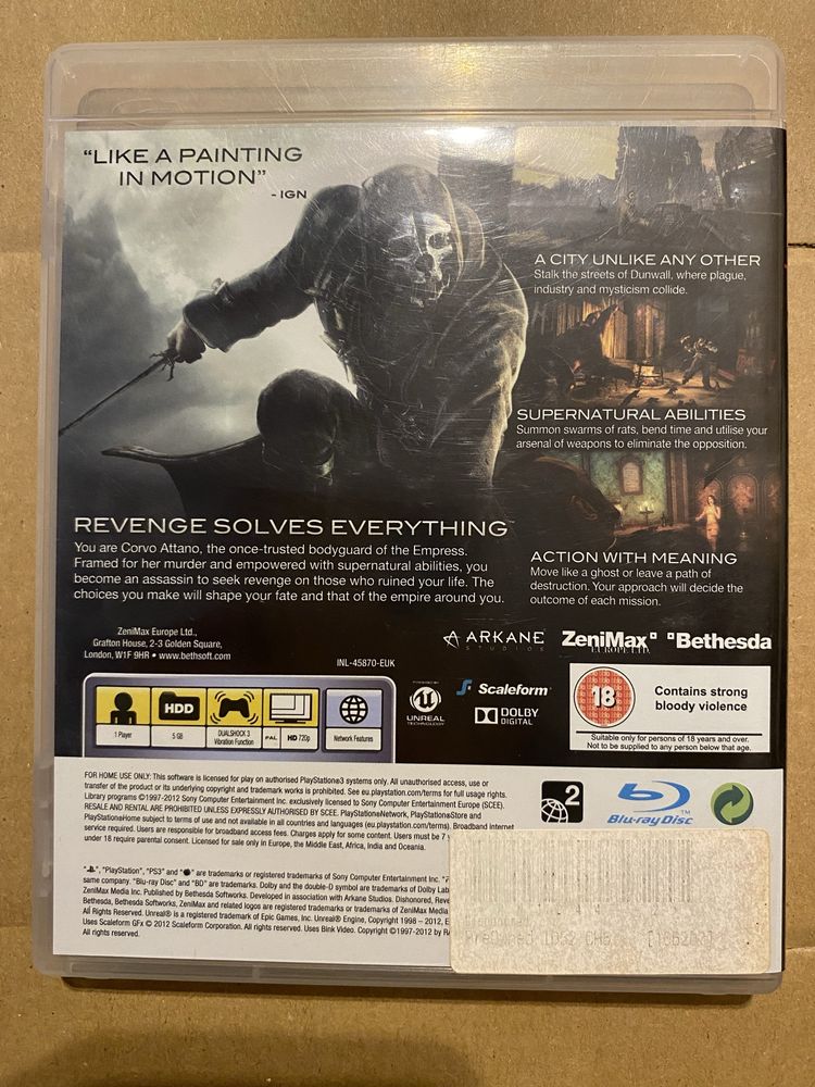 Dishonored PS3 ;)