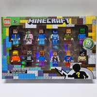 Figurki MINECRAFT Klocki 12 sztuk DUŻY ZESTAW