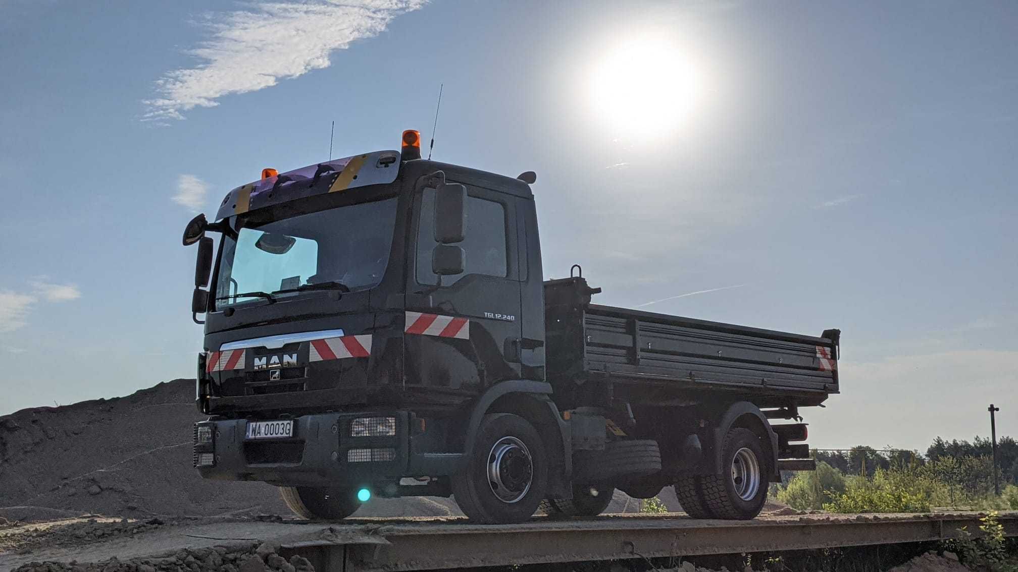 Usługi transportowe, wynajem wywrotek z kierowcą.