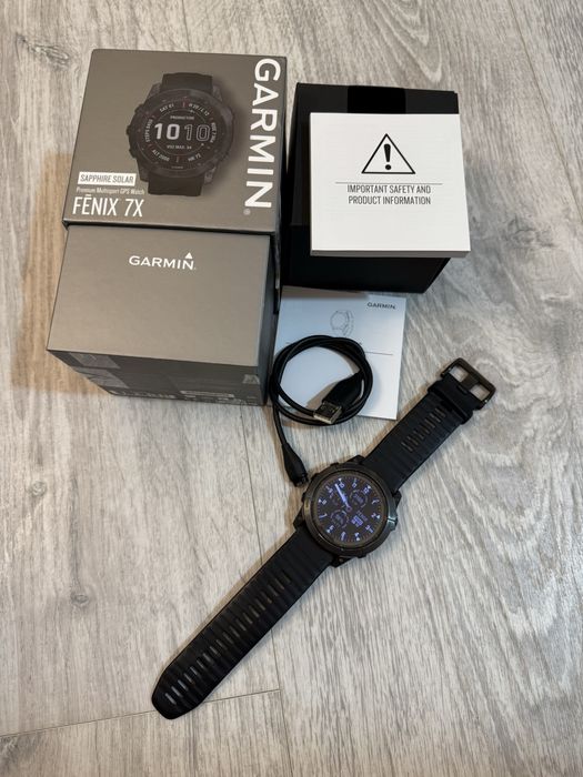 Garmin Fenix 7X Sapphire Solar Carbon 51 премиум версия