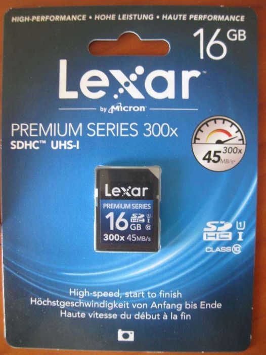 Cartão Memória Lexar ® SDHC 16GB Platinum II UHS-I 300x Classe 10-NOVO