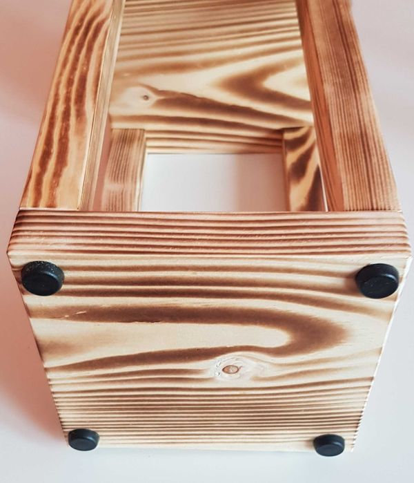 3 Lampiony ozdobne drewniane 49cm, 39cm i 29cm