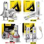 Лампы Auxito LED H7 H3 H1 H11 H8 H9 автолампы 12V светодиодные лампы