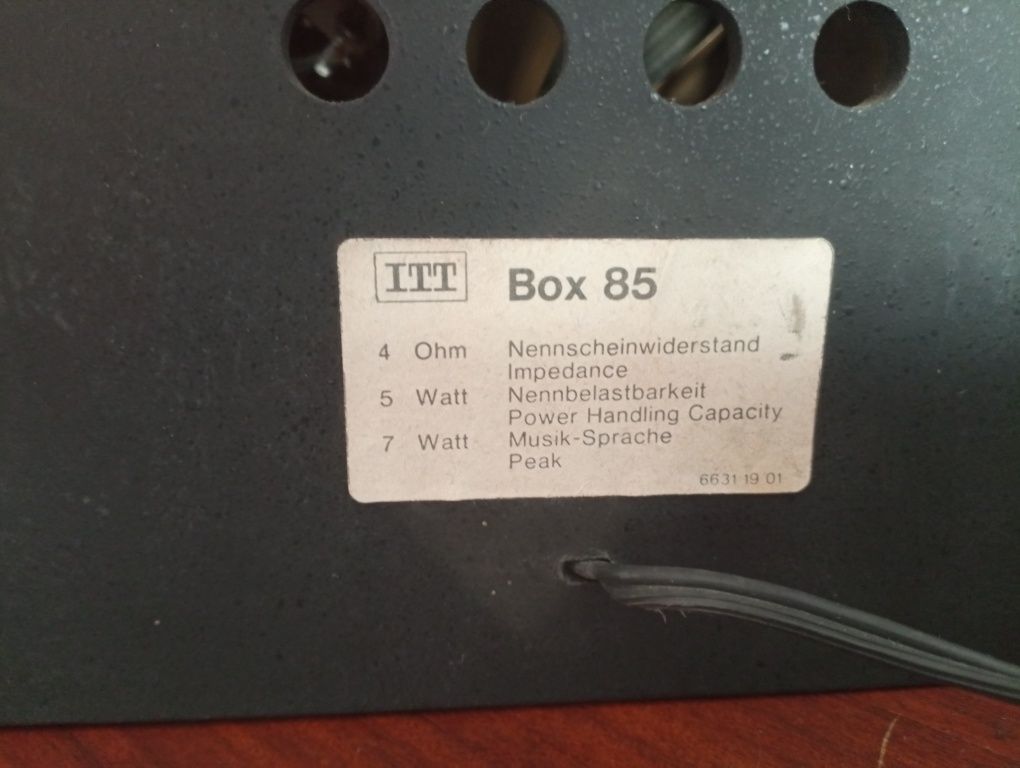 ITT Box 85  - colunas space age, anos 60 70