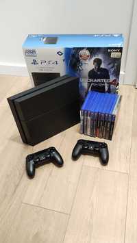 PlayStation 4 1TB + 2 pady + 10 gier