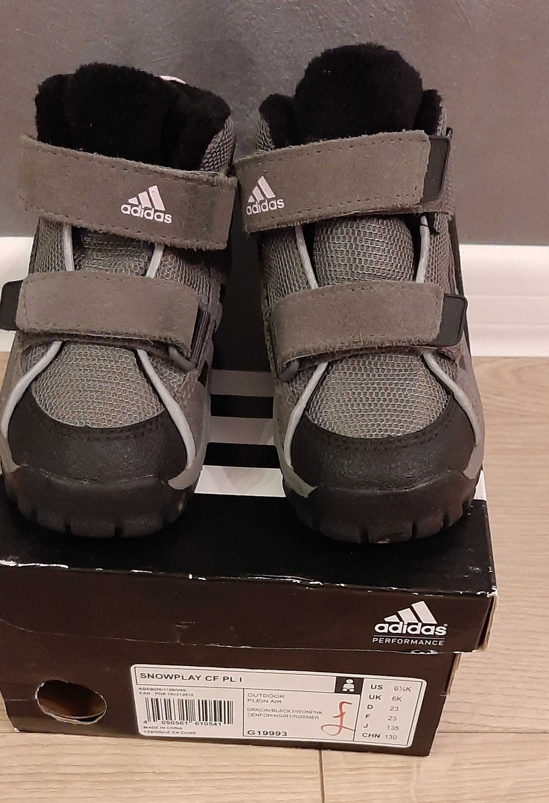 Buty niemowlęce dziecięce ocieplane adidas Snowplay rozmiar 23