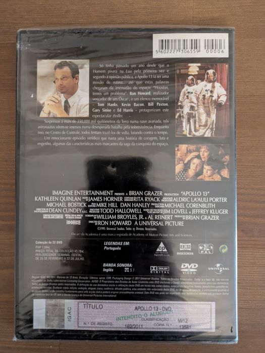 DVD NOVO e SELADO - " Apollo 13 " 1995