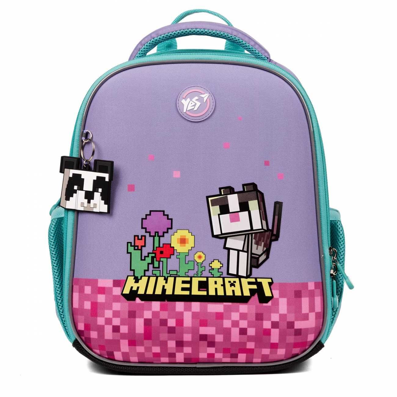 Рюкзак каркасний YES Minecraft Pinky H-100 + пенал+папка